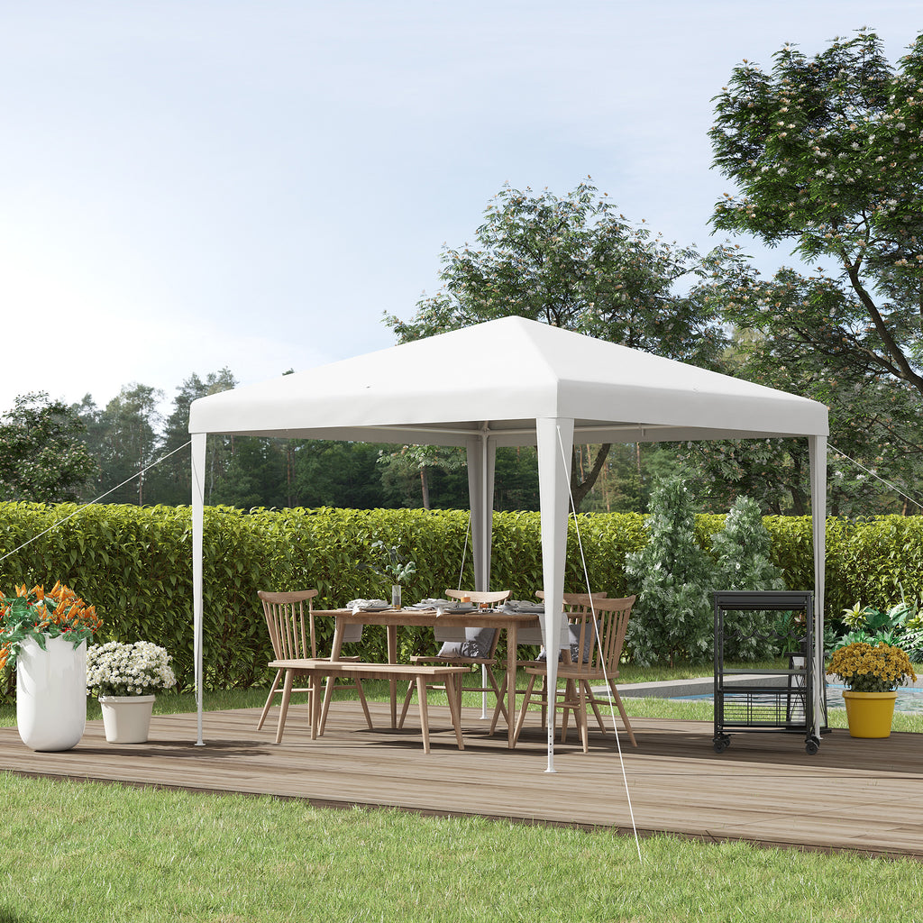 Garden Gazebo with Steel Frame for Outdoor and Indoor, 2.7x2.7m White - Borgè