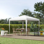 Garden Gazebo with Steel Frame for Outdoor and Indoor, 2.7x2.7m White - Borgè