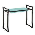 Folding Kneeling Chair with Padded Cushion, in EVA and Steel, 58x28x49 cm, Green and Black