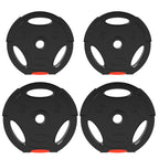 SPORTNOW Weight Kit with 2 x 7.5 kg Discs and 2 x 5 kg Discs in Polypropylene and Sand, Ø30x5.5 cm and Ø27x4.5 cm, Black
