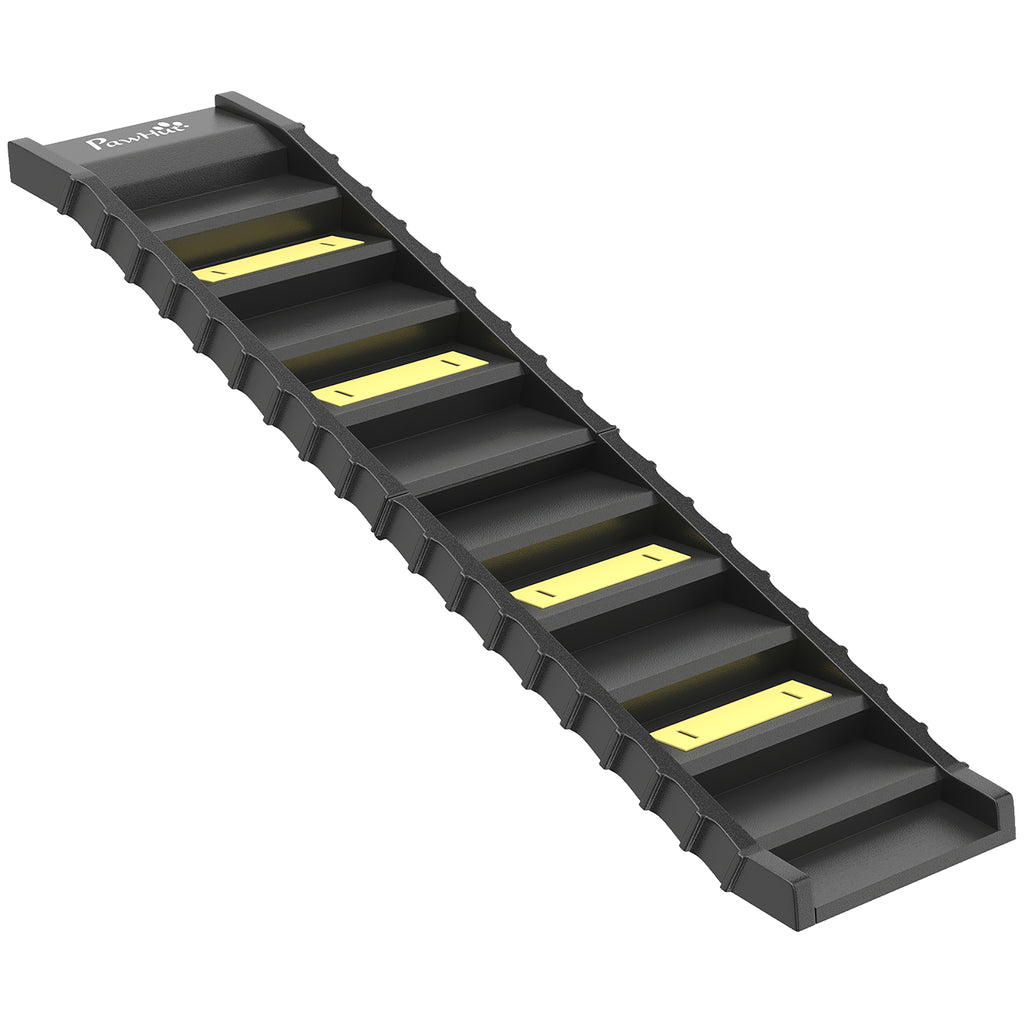 PawHut 10-Step Non-Slip Folding Dog Step for Cars and Beds, 150 lb Capacity, Black