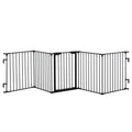 PAWHUT DOG CANCELLY Small and medium folding size with 5 panels, metal and plastic, 300x3x74.5 cm, black - Borgè