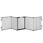 PAWHUT DOG CANCELLY Small and medium folding size with 5 panels, metal and plastic, 300x3x74.5 cm, black - Borgè