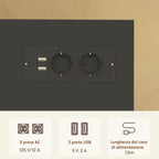 HOMCOM Printer Cabinet with 3 Drawers, 2 Open Shelves and Cable Hole, in MDF, 80x40x65.5 cm, Brown and Black - Borgè