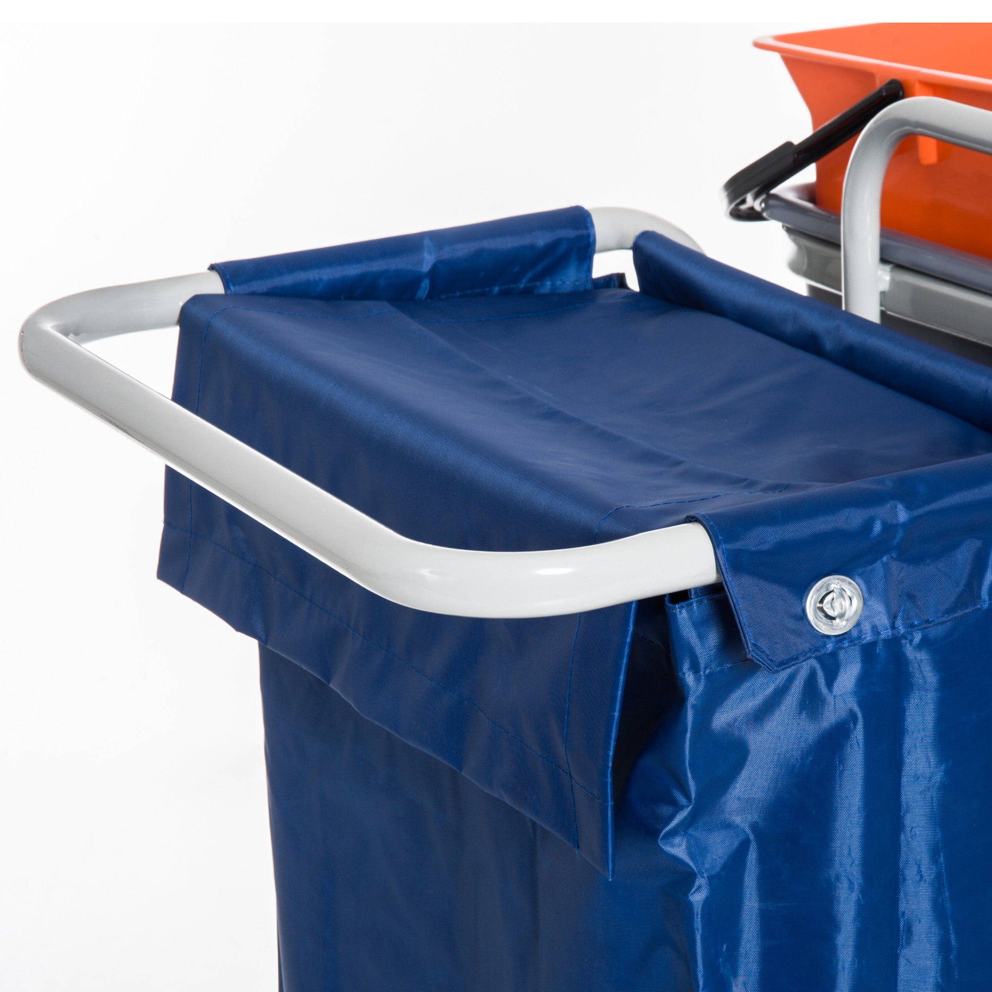 Multipurpose Professional Cleaning Cart with 4 Buckets Wheels Canvas Bag 118 × 73 × 103cm