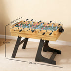 SPORTNOW 13-in-1 Folding Game Table with Foosball, Ping Pong, Hockey, Billiards, Chess and More, Walnut