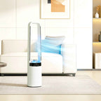 Bladeless Tower Fan, 36dB Quiet, 94cm, White, Bedroom