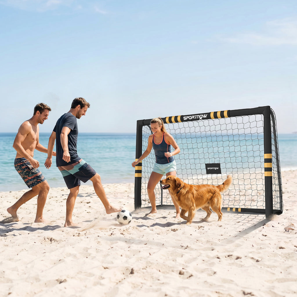 SPORTNOW Portable Soccer Goal 240x160cm with EPE Foam Padding