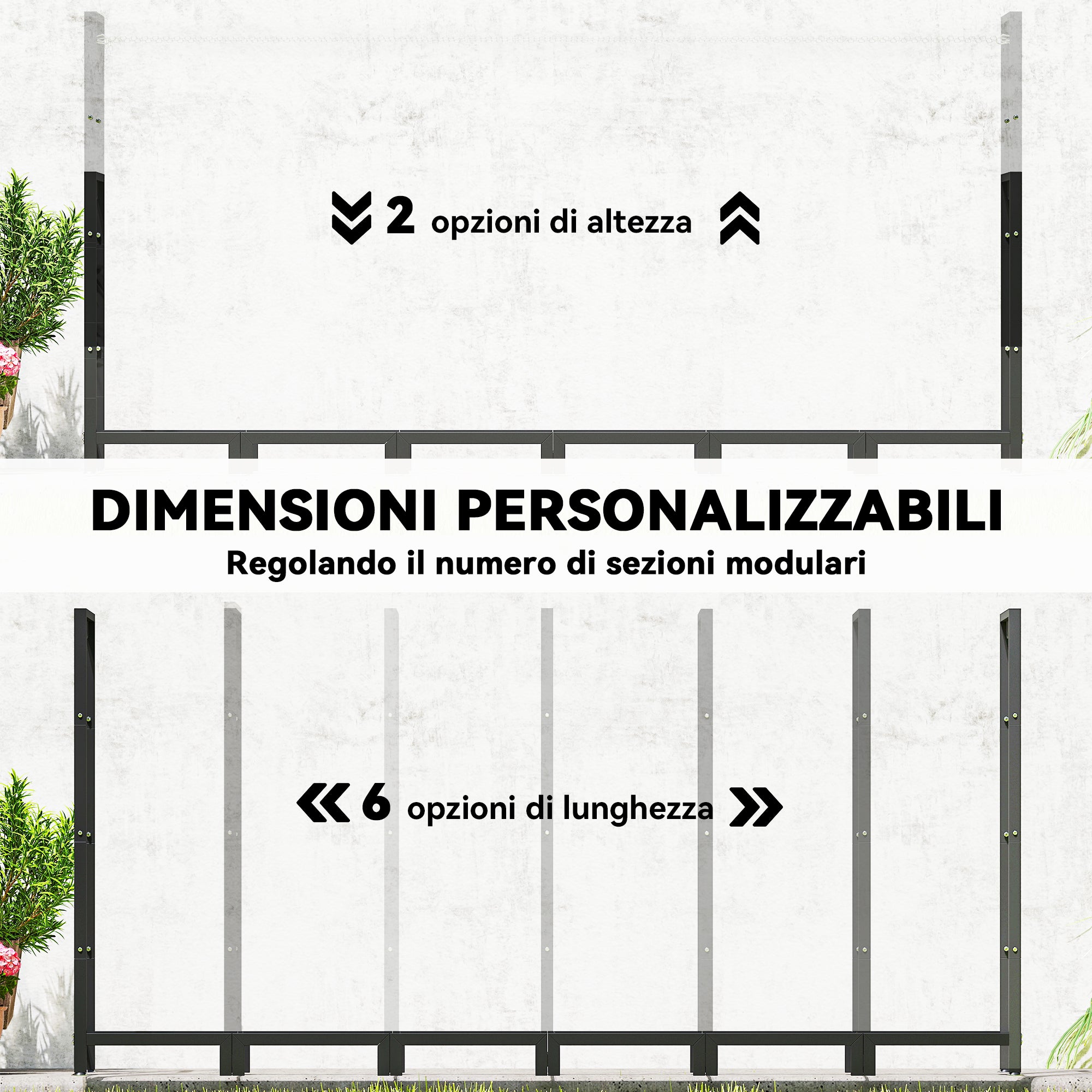 Outdoor Metal Firewood Shed with Waterproof Cover, 0.8m³ Capacity, Adjustable Frame, 235x31x116cm, Black