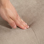 Contemporary Velvet Fabric Armchair with Footstool, 72x80x101 cm, Light Brown