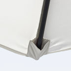 2.6x2.4 m Garden Umbrella with Crank and Tilting Head, in Aluminum and Polyester, Beige and Black