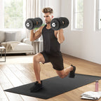 30kg Dumbbell Weight Set (8x2.5kg, 4x1.5kg) with 12 Discs and 2 x 2kg Dumbbells, 43x18x7.5cm, Black