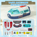 21-Piece Space-Themed Toy Workbench with Sounds and Lights, PP and GPPS, 45.5x24x52.5 cm