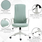 Ergonomic and Padded Office Chair with Adjustable Height and Rocking, 62x56x110-119.5 cm, Green