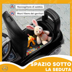 AIYAPLAY Mercedes Benz Licensed Ride-On Toy Car with Horn and Storage Space, 65x28x39 cm, Black
