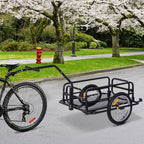 Folding Bike Trailer, 36kg Load Capacity, 156x72x82cm