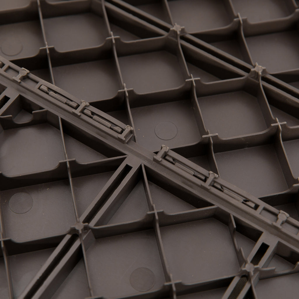 Outsunny Set of 9 Interlocking Terrace Tiles, Non-Slip PP Floor Tiles (30x30x2cm), Area: 0.81 m², Brown