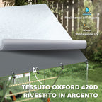6m² Chicken Coop for 6-8 Animals with Waterproof Roof, Feeder and Perch, 3x2x1.9m, Silver