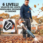 Outsunny Cordless Leaf Blower with 4000mAh Battery and Charger, 18V, Lightweight with 6 Speed Levels