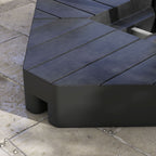 Set of 4 Base Tiles for Arm Umbrella Fillable with Water or Sand up to 80 kg, Black
