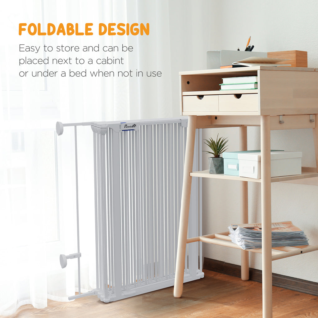 PAWHUT DOG CANCELLINE Folding and modular medium size in metal and plastic, 123x102x90 cm, white - Borgè