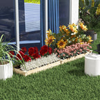 Raised Garden Bed with Internal Divider and Open Bottom, 237x60x25cm, Natural WoodRaised Garden Bed with Internal Divider and Open Bottom, 237x60x25cm, Natural Wood