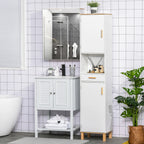 Kleankin Mobile Salvatius Wooden Wooden Bathroom, Column Mobile With Cabinets And Drawer 39x30x180cm - Borgè