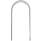 Rose Arch and Support for Climbing Plants in Metal, 114x30x230cm, Black - Borgè