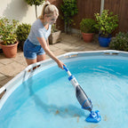 Outsunny Cordless Pool Vacuum Cleaner with Brush and Filters, Made of ABS and Aluminum, 90x24x13.5 cm, Blue