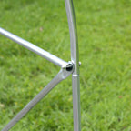 Outsunny UV-Proof Tunnel Greenhouse with 6 Mesh Windows and Roll-Up Entrance, Metal and PE, 4x2x2 m, White