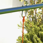 Outsunny swing for children 3-8 years with 2 seats and 4 stakes, in metal and pp, 269x160x180 cm - Borgè