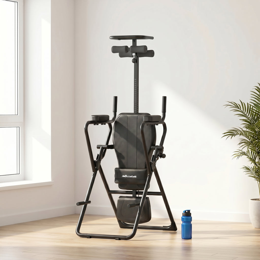 SPORTNOW 3-in-1 Inversion Table with Push-Up Bars, Pull-Ups, and Inversion Table