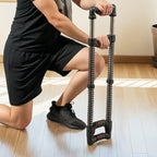 SPORTNOW Power Twister with 4 Springs with Resistance from 10 to 80 kg, in Stainless Steel, 80x22x5 cm, Black