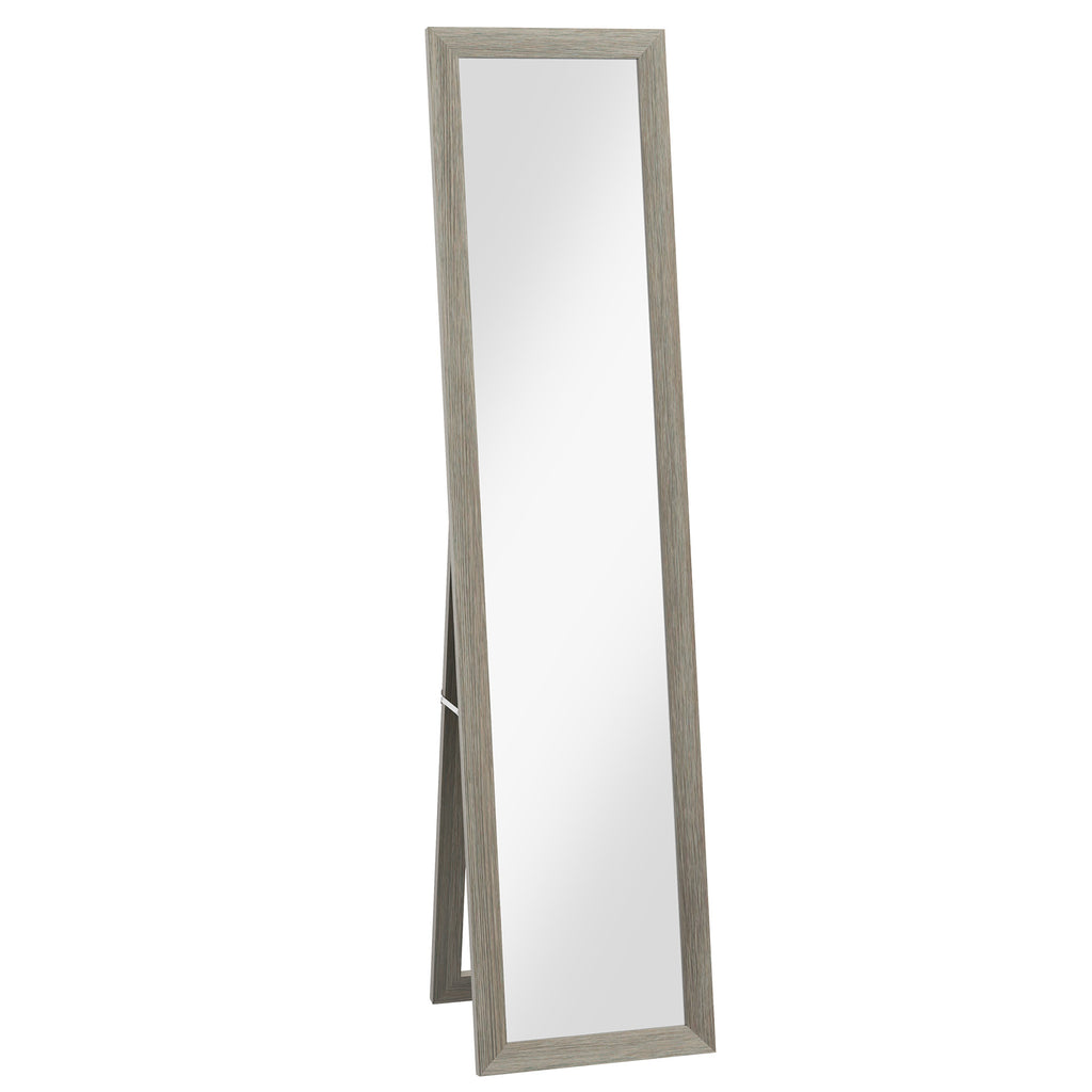 HOMCOM Modern Full-Length Floor Mirror, 37x157 cm, Grey