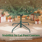 150cm Fireproof Artificial Christmas Tree with 1375 Realistic Branches and Foldable Metal Base