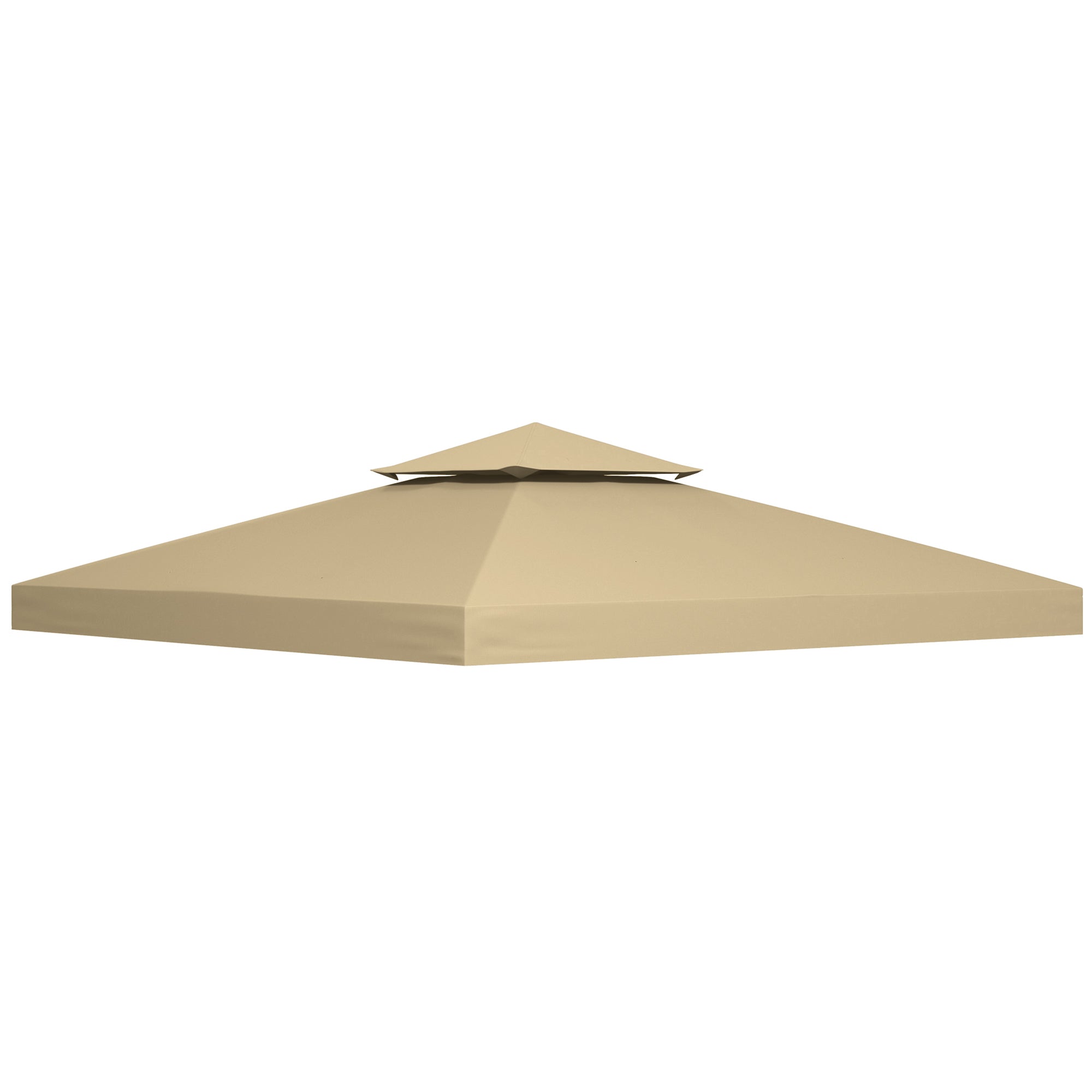 Outsunny 3x3m 2-Tier UV Resistant Replacement Gazebo Roof, Beige
