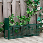 Outsunny Rat, Mice, and Nutria Cage Trap with Single Door, 60x18x20cm, Green