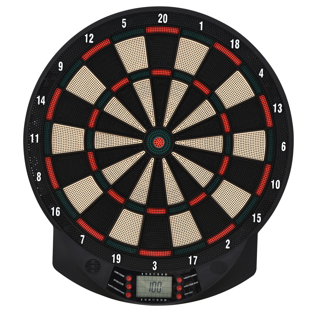 Electronic PP Dartboard with 6 Darts and Scoreboard, 44x39. 5x 2.2cm, Black