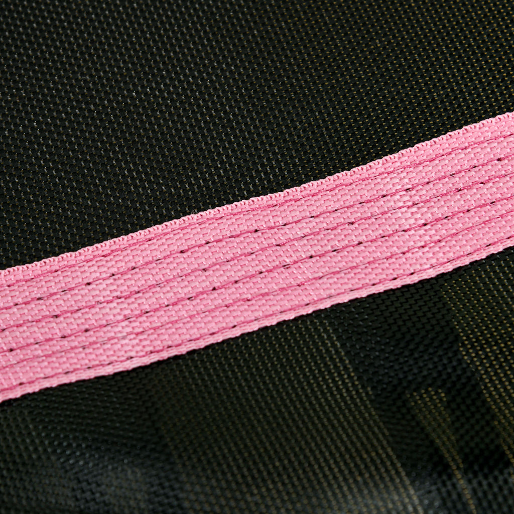 Children's Trampoline with Hinged Entry and Padded Poles, in Steel, PP and EPE, Ø163.5x190 cm, Pink