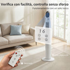 Tower Fan for Bedroom, 70° Oscillating Floor Fan, 4 Modes, 3 Speeds, 24-Hour Timer, White