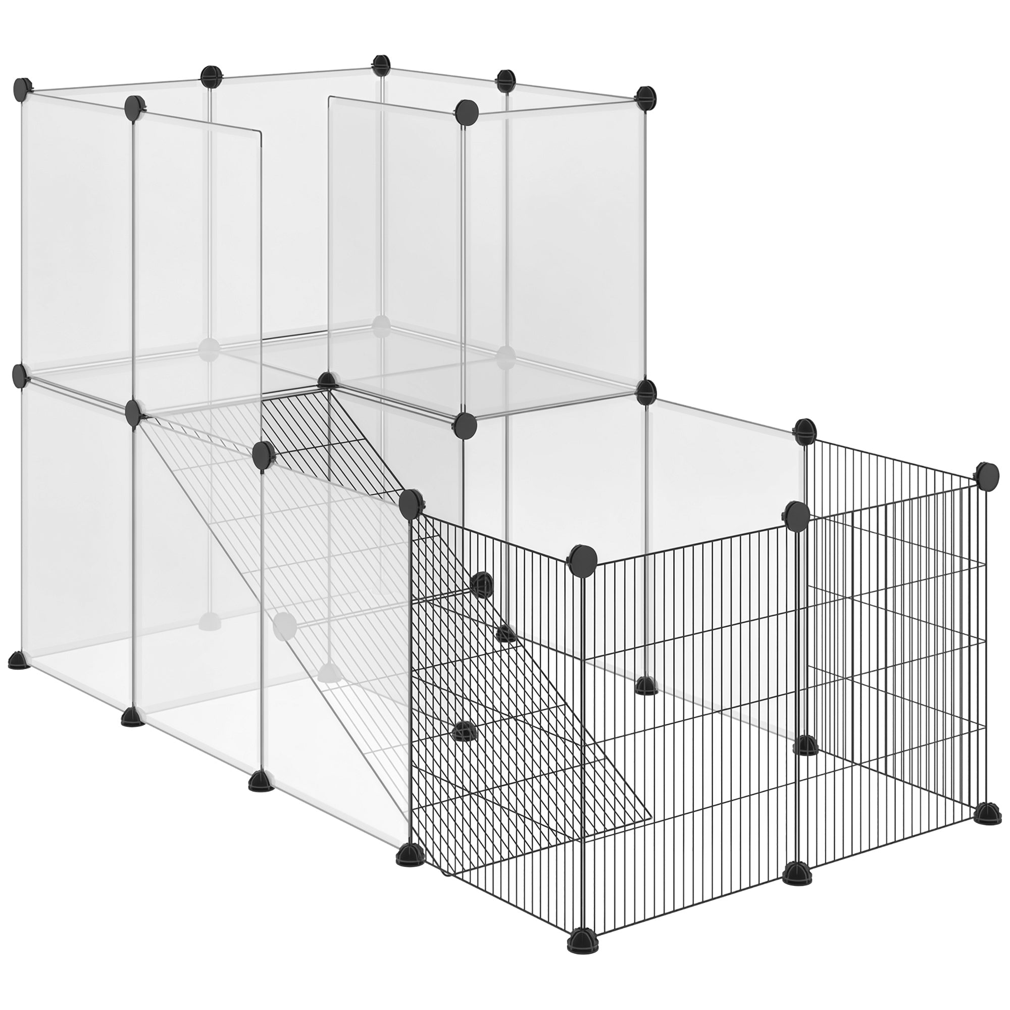 Modular Enclosure for Rabbits and Small Animals, 27 Steel and Resin Panels