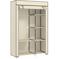 HOMCOM Portable Wardrobe Space-Saving Closet, 103x43x162.5cm, Cream