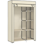 HOMCOM Portable Wardrobe Space-Saving Closet, 103x43x162.5cm, Cream
