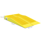 2-Pack 3-Ton Plastic Car Loading Ramps with Non-Slip Surface, Yellow