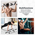 Door-Mounted Pull-Up Bar, Screw-Free Installation and Steel Tube Frame, Max. Weight: 110 kg