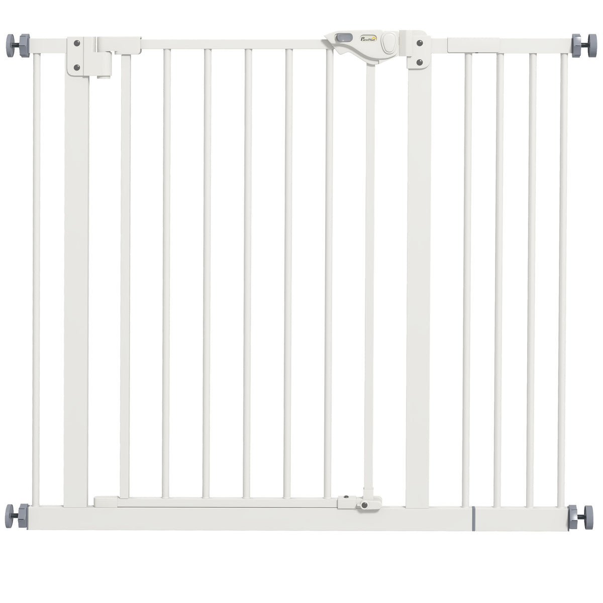 PawHut Adjustable Dog Gate with Self-Closing, Steel and Plastic, 74-100x77 cm Black