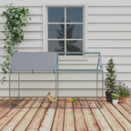 Steel Pet Cage with Oxford Fabric Roof and Stakes, 198x100x120 cm, Green and Silver