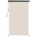 Outsunny Anti-UV Polyester Roller Blind with Aluminum Cassette and Crank, 250x160 cm, Cream White