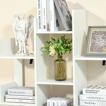 Tree-shaped bookcase with 13 shelves in chipboard, 96x30x150cm - Borgè