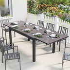 Outsunny Garden Table Extendable Dining Table 140/240x90 cm Black